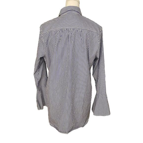 Trovata Birds Of Paradis Bell Flare Seersucker Striped Button Shirt tunic Size S - Picture 4 of 7